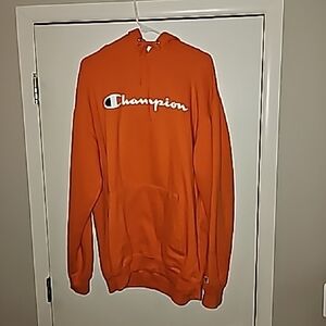 Champion Men's Orange Hoodie